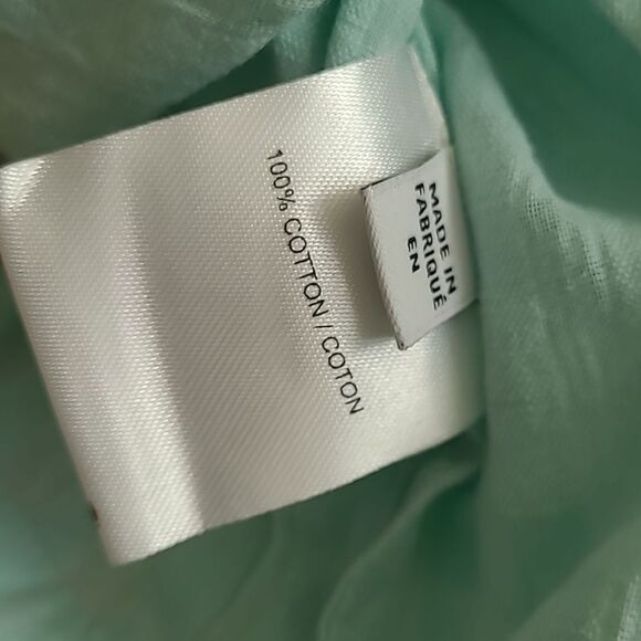 $245 TANYA TAYLOR smocked peasant puff green dot long sleeve top MEDIUM M NWT - Picture 10 of 13